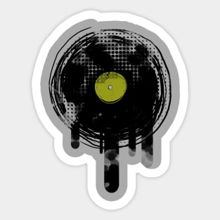 Melting Vinyl Record Sticker